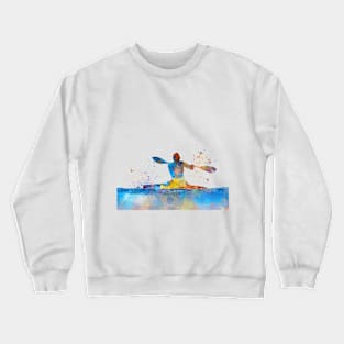 Kayak in watercolor Crewneck Sweatshirt